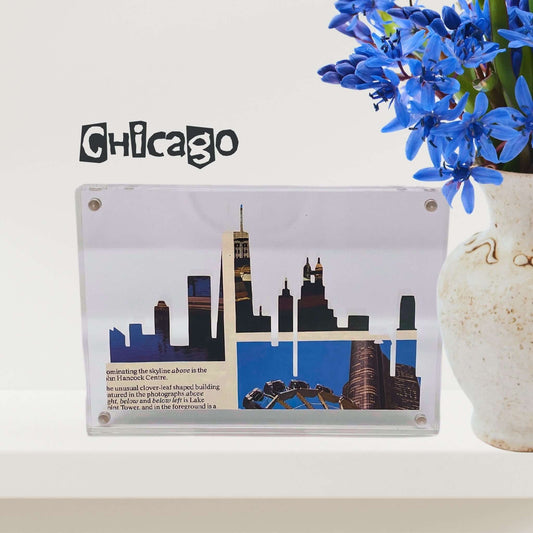 Chicago Skyline Vorschau Vintage Reiseführer Nostalgie