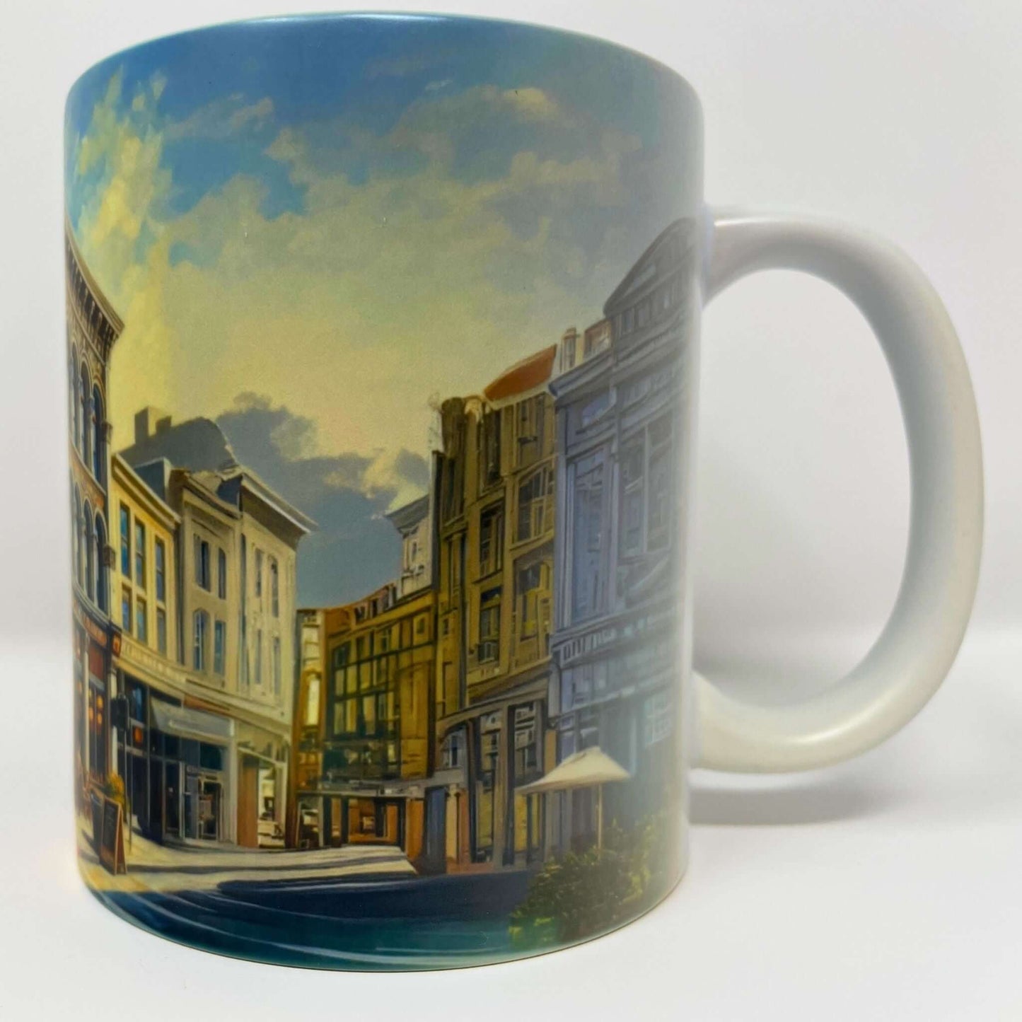 San Francisco Kaffeebecher Kunst Seitenansicht links