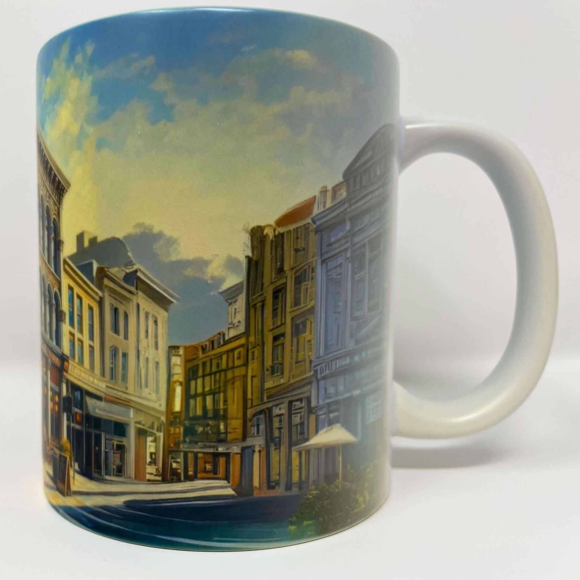 San Francisco Kaffeebecher Kunst Seitenansicht links